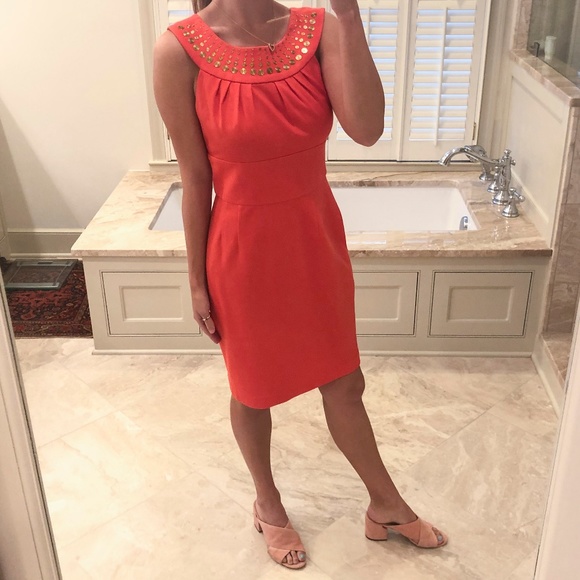 trina turk coral dress